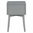 Furniture of America Alto Mid-Century Wood 2-Drawer Side Table in Gray