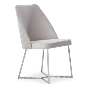 Furniture of America Glanz Fabric Upholstered Accent Chairs in White (Set of 2)
