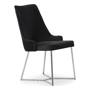 Furniture of America Glanz Fabric Upholstered Accent Chairs in Black (Set of 2)