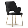 Furniture of America Glanz Fabric Open-Back Accent Chairs in Black (Set of 2)