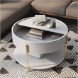 Furniture of America Haft Wood Coffee Table with Hidden Storage in White