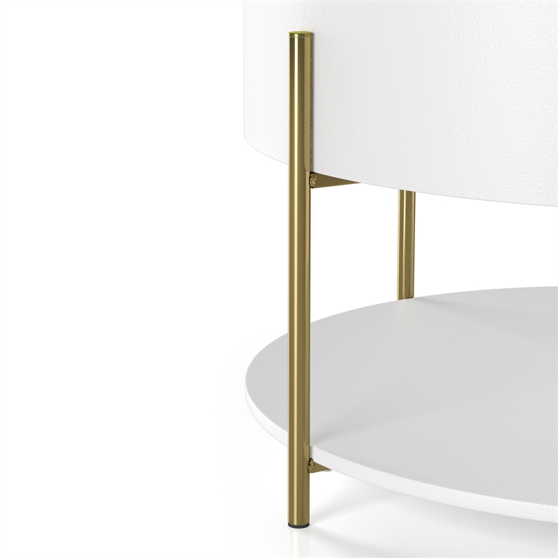 Furniture of America Haft Wood Coffee Table with Hidden Storage in White