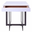 Furniture of America Vasket Contemporary Metal 2-Piece Coffee Table Set in White