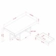 Furniture of America Vasket Contemporary Metal 2-Piece Coffee Table Set in White