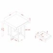 Furniture of America Vasket Contemporary Metal 2-Piece Coffee Table Set in White