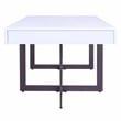 Furniture of America Vasket Contemporary Metal 2-Piece Coffee Table Set in White