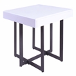 Furniture of America Vasket Contemporary Metal 2-Piece Coffee Table Set in White