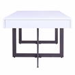 Furniture of America Vasket Contemporary Metal 2-Drawer Coffee Table in White