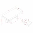 Furniture of America Vasket Contemporary Metal 2-Drawer Coffee Table in White
