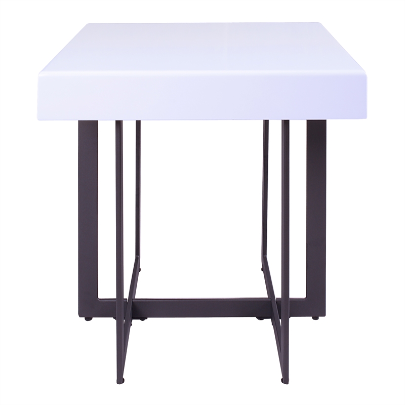 Furniture of America Vasket Contemporary Metal 1-Drawer End Table in White