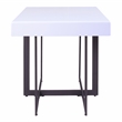 Furniture of America Vasket Contemporary Metal 1-Drawer End Table in White