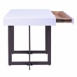 Furniture of America Vasket Contemporary Metal 1-Drawer End Table in White