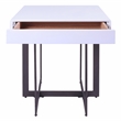 Furniture of America Vasket Contemporary Metal 1-Drawer End Table in White