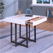 Furniture of America Vasket Contemporary Metal 1-Drawer End Table in White