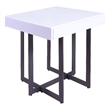 Furniture of America Vasket Contemporary Metal 1-Drawer End Table in White