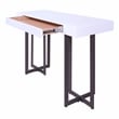Furniture of America Vasket Contemporary Metal 1-Drawer Sofa Table in White