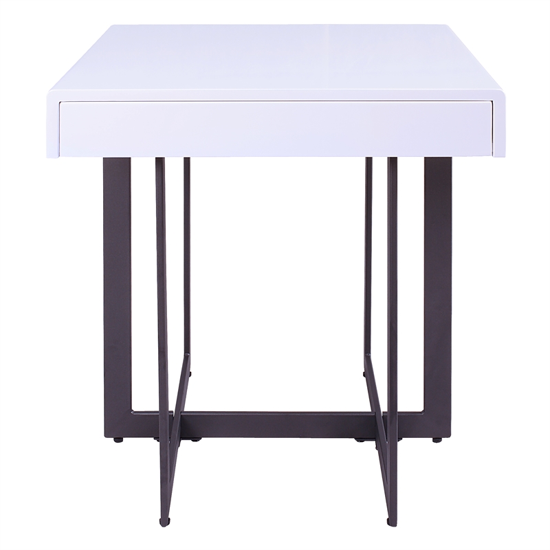 Furniture of America Vasket Contemporary Metal 3-Piece Coffee Table Set in White