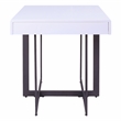 Furniture of America Vasket Contemporary Metal 3-Piece Coffee Table Set in White
