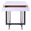 Furniture of America Vasket Contemporary Metal 3-Piece Coffee Table Set in White