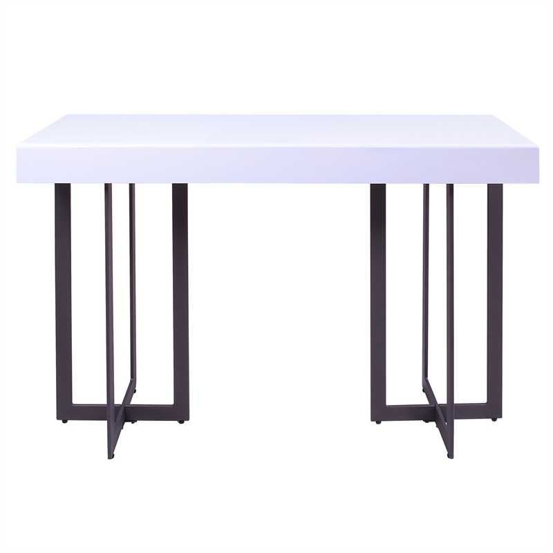 Furniture of America Vasket Contemporary Metal 3-Piece Coffee Table Set in White