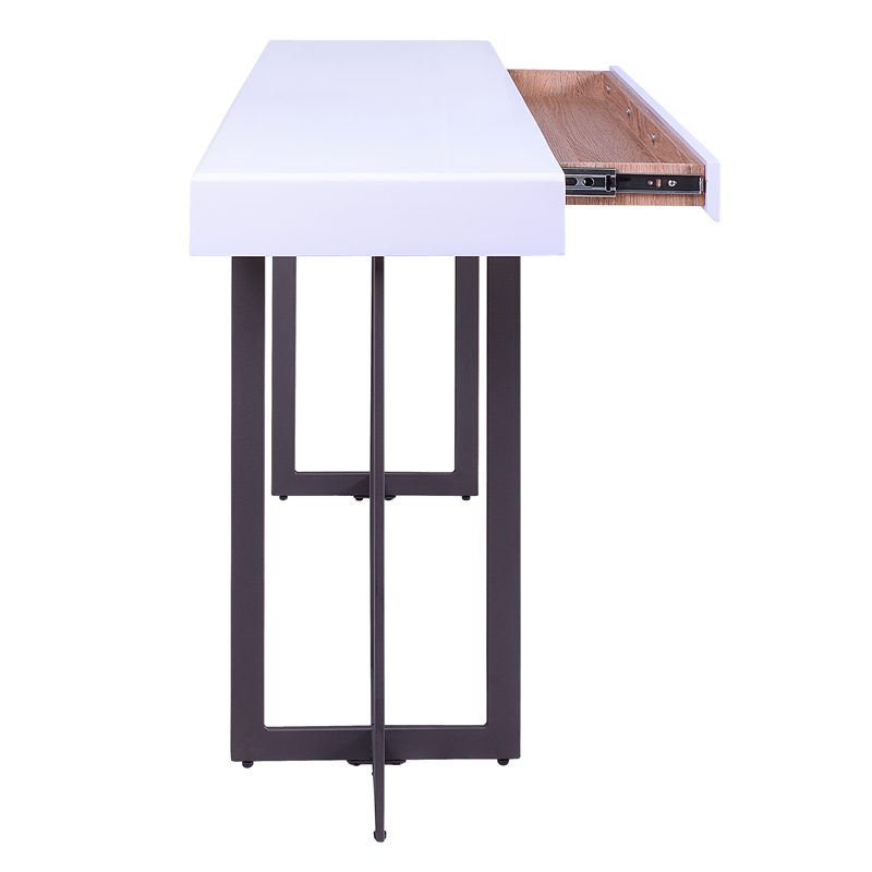 Furniture of America Vasket Contemporary Metal 3-Piece Coffee Table Set in White