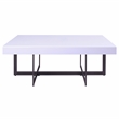 Furniture of America Vasket Contemporary Metal 3-Piece Coffee Table Set in White