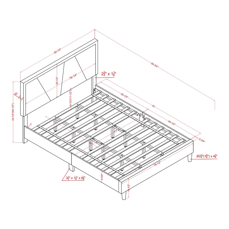 Furniture of America Harper Fabric Upholstered Eastern King Bed in Beige