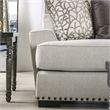 Furniture of America Wendl Transitional Fabric Nailhead Trim Sofa in Light Gray