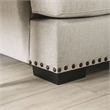 Furniture of America Wendl Transitional Fabric Nailhead Trim Sofa in Light Gray