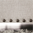 Furniture of America Wendl Transitional Fabric Nailhead Trim Sofa in Light Gray
