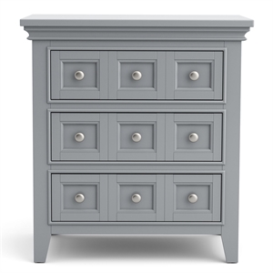 Furniture of America Ender Transitional Wood Nightstand with USB Port in Gray