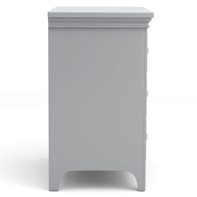 Furniture of America Ender Transitional Wood Nightstand with USB Port in Gray