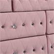 Furniture of America Gijit Glam Fabric Upholstered 7-Drawer Dresser in Pink