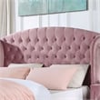 FOA Gijit 3-Piece Pink Fabric Wingback Bedroom Set - Twin + 2 Nightstands
