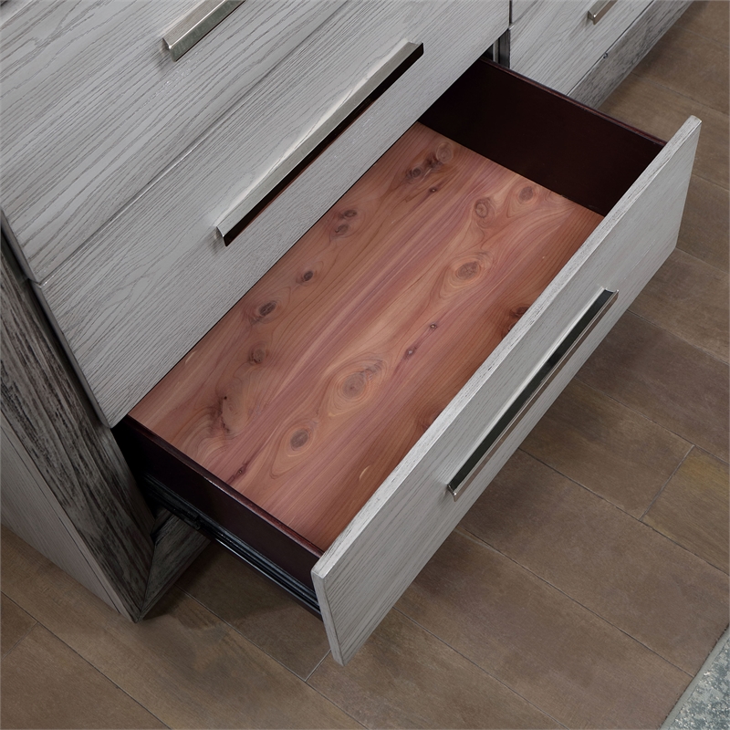 Furniture of America Iden Transitional Wood 6-Drawer Dresser in Gray