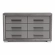 Furniture of America Iden Transitional Wood 6-Drawer Dresser in Gray