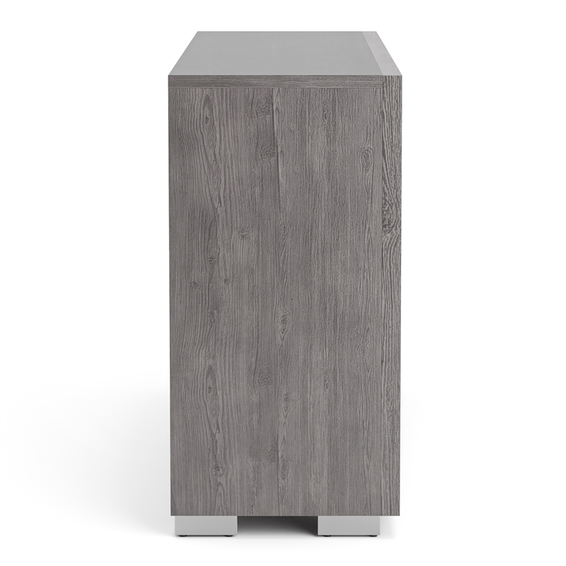 Furniture of America Iden Wood 6-Drawer Dresser with LED Mirror in Gray