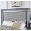 Furniture of America Iden Wood King Bed with LED Light in Gray