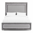 Furniture of America Iden Wood King Bed with LED Light in Gray