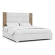 Furniture of America Erla Wood Panel California King Bed in White and Natural