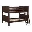 Furniture of America Tam Transitional Wood Full over Full Bunk Bed in Walnut