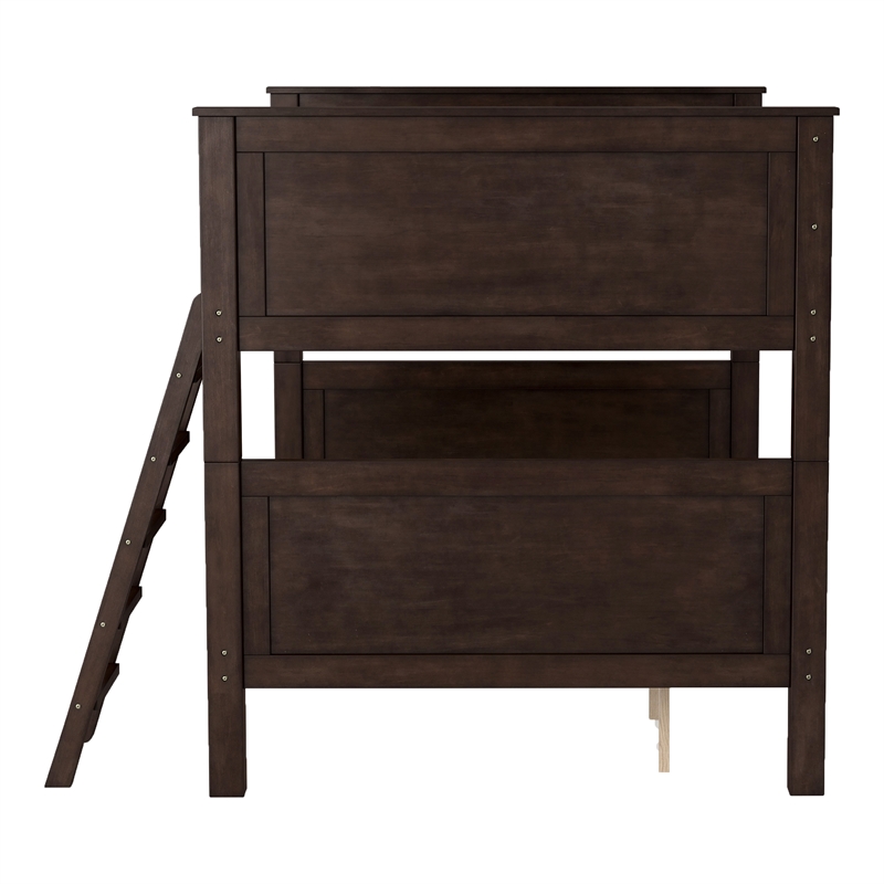 Furniture of America Tam Transitional Wood Full over Full Bunk Bed in Walnut