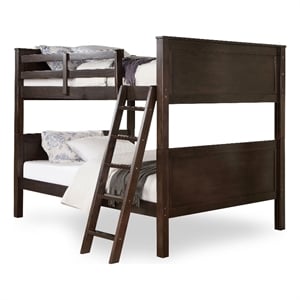 Furniture of America Tam Transitional Wood Full over Full Bunk Bed in Walnut