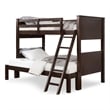 Furniture of America Tam Transitional Wood Twin over Full Bunk Bed in Walnut
