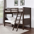 Furniture of America Tam Transitional Wood Twin over Twin Bunk Bed in Walnut