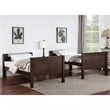 Furniture of America Tam Transitional Wood Twin over Twin Bunk Bed in Walnut