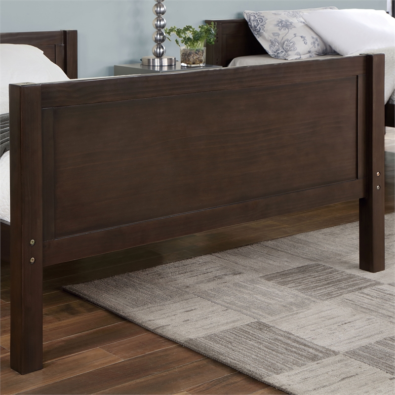 Furniture of America Tam Transitional Wood Twin over Twin Bunk Bed in Walnut