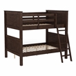 Furniture of America Tam Transitional Wood Twin over Twin Bunk Bed in Walnut