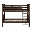 Furniture of America Tam Transitional Wood Twin over Twin Bunk Bed in Walnut