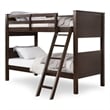 Furniture of America Tam Transitional Wood Twin over Twin Bunk Bed in Walnut